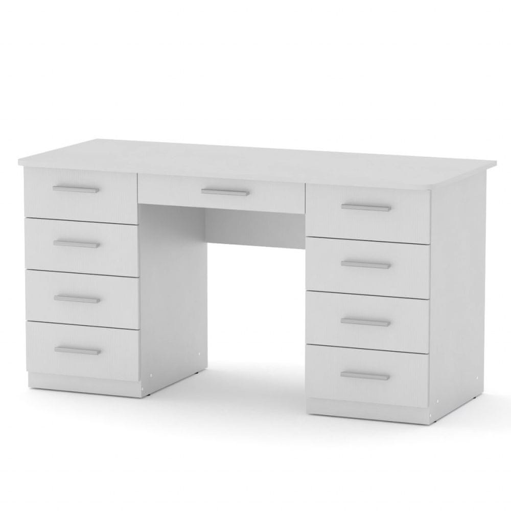 eoshop Písací stôl KANTOR-3 (Farba dreva: biela)